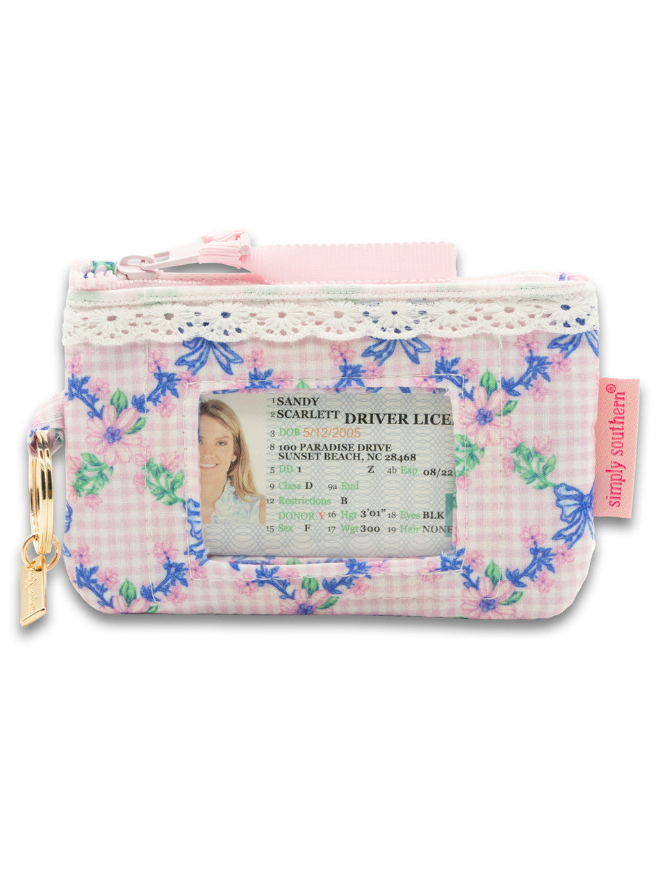 ID Wallet, Blue Bow Gingham