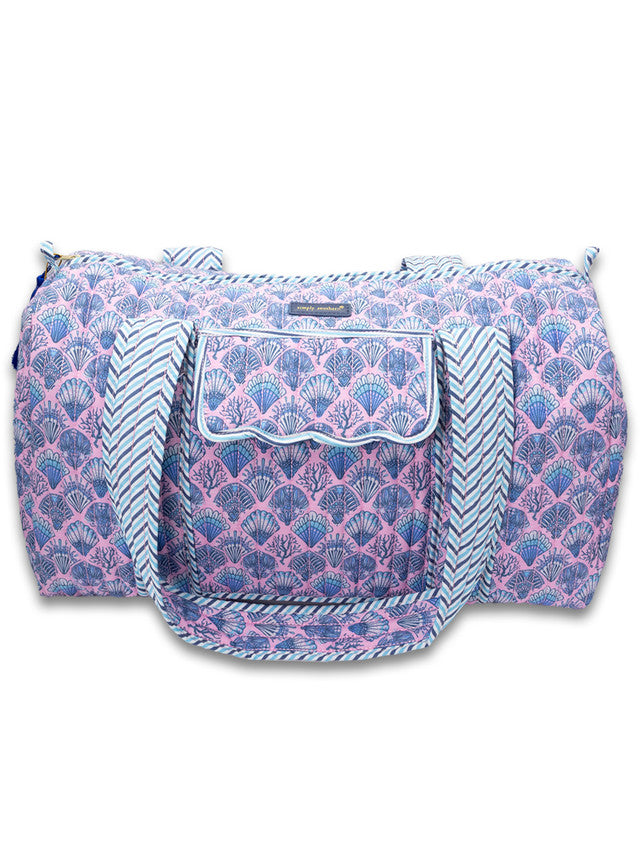 Quilted Duffel Bag, Seashell