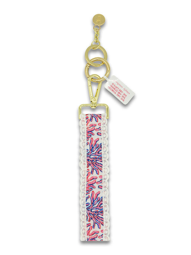 Lace Keyfob, Coral