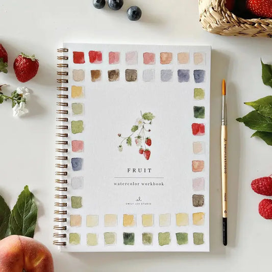 Watercolor Workbook w/ Paint Set, Fruit