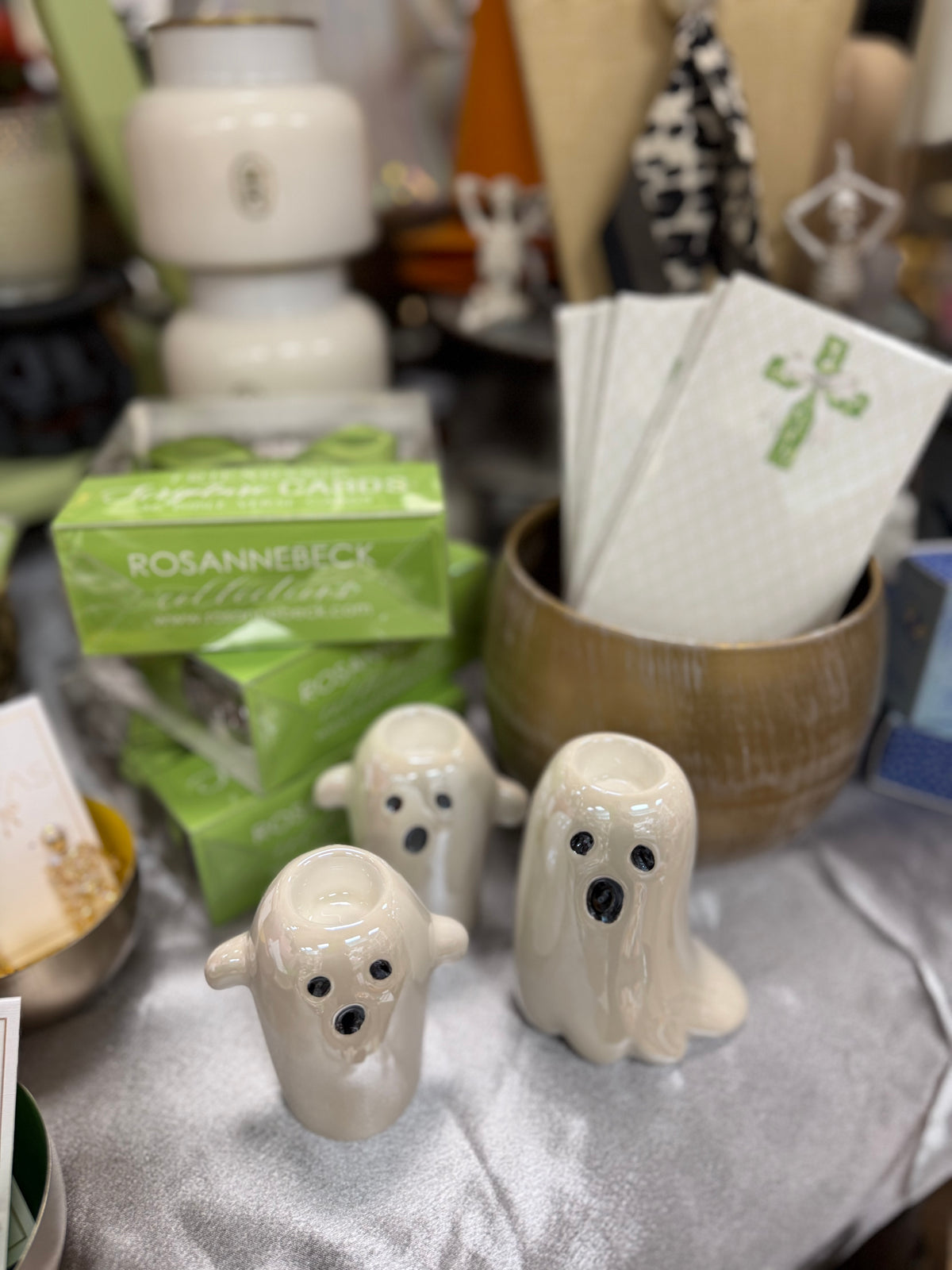 Ghost Tapered Candle Holder, Assorted