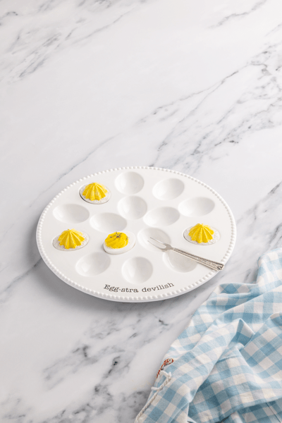 Figural Deviled Egg Platter Set