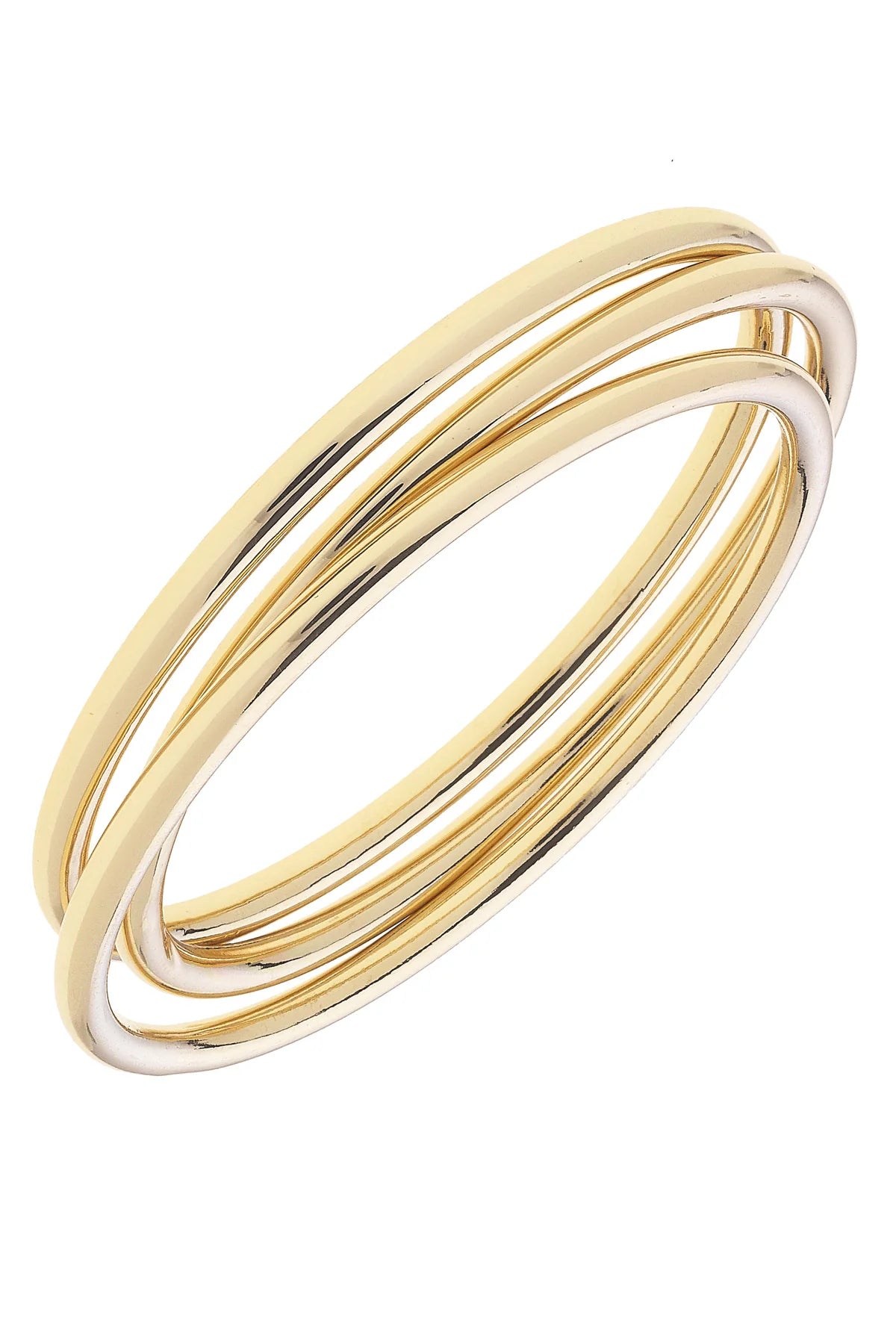 Isla Bangle Set of 3 Shiny Gold