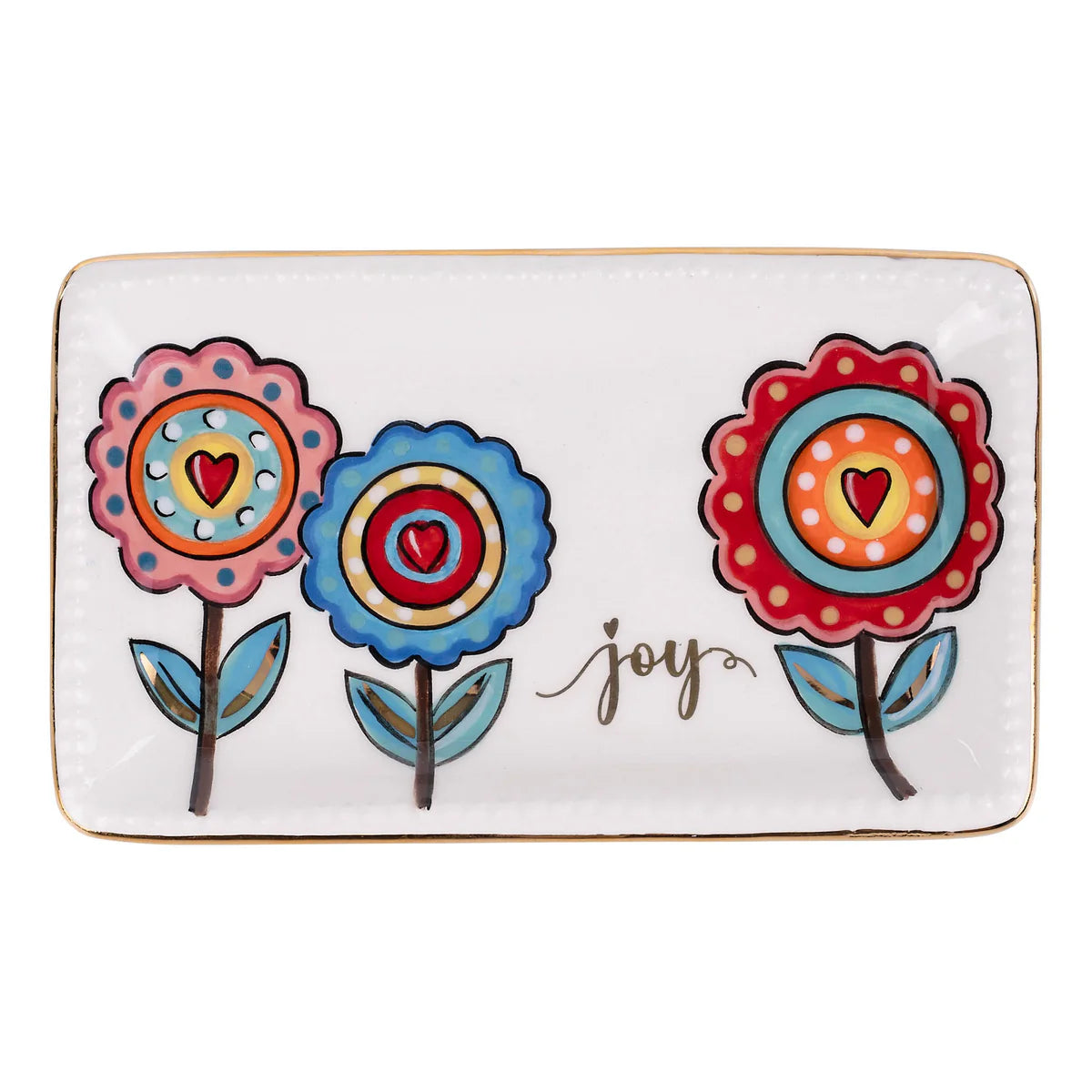 Garden Flowers Trinket Tray