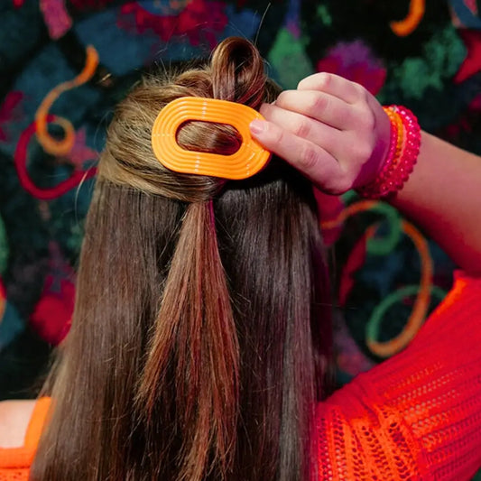Day Rave Flat Round Hair Clip Small