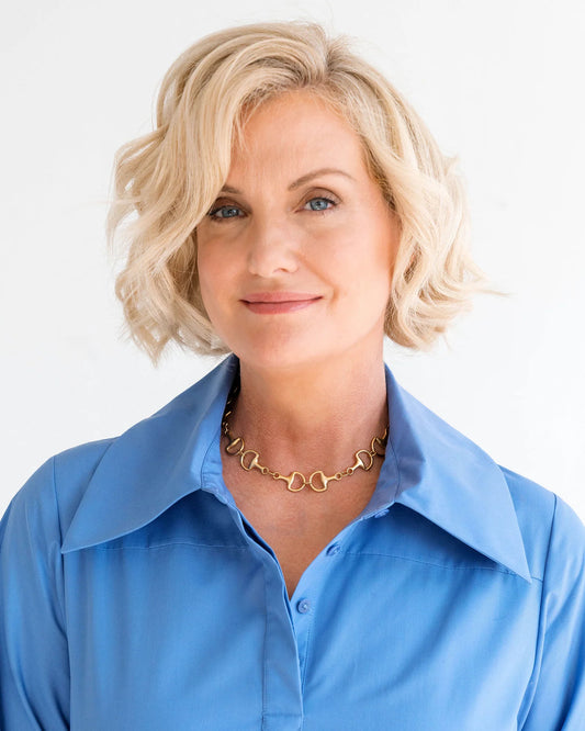 Gold Horse Bit Choker Necklace