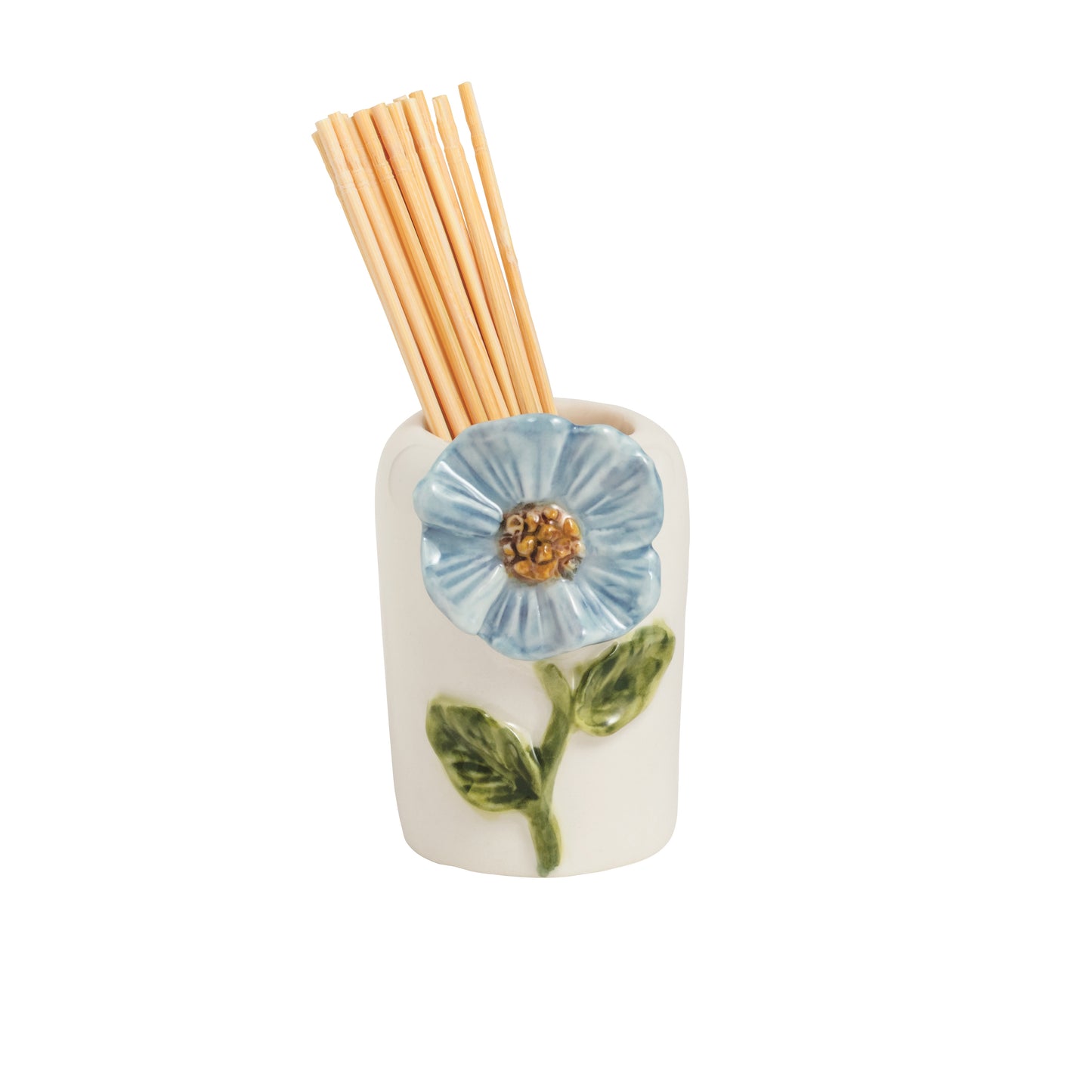 Blue Flower Toothpick Holder Set
