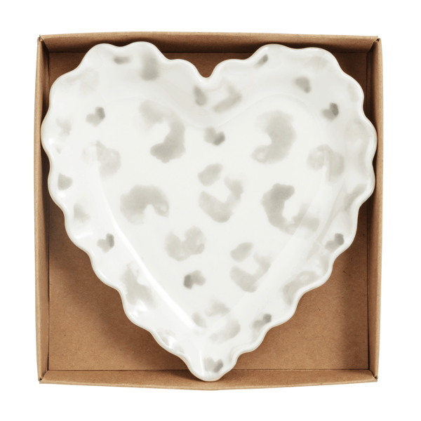 Grey Leopard Tidbit Plate