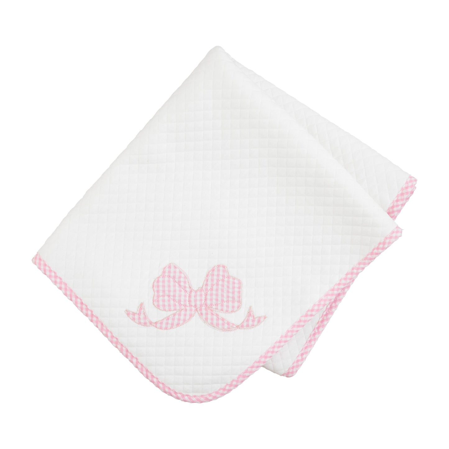 Bow Quilted Blanket, Pink