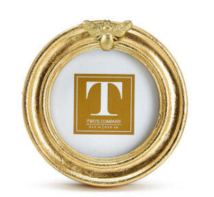 Golden Bee Photo Frame, Round
