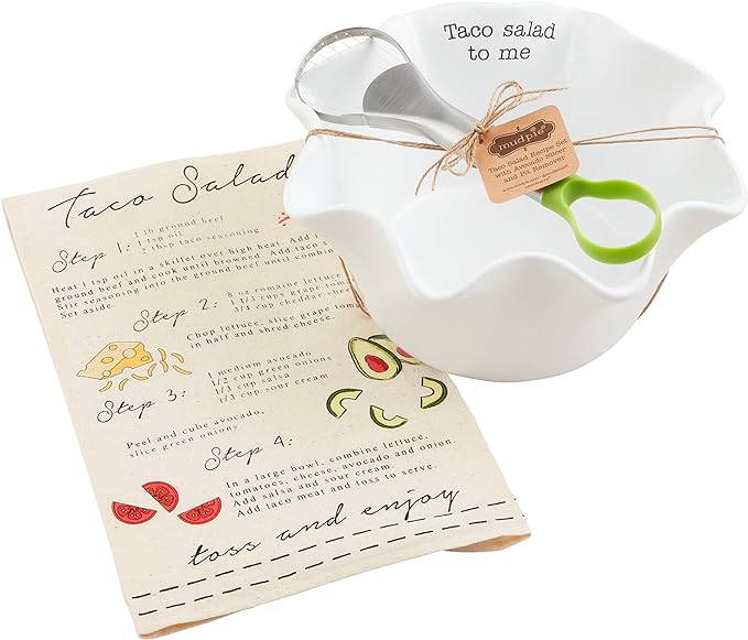 Taco Salad and Towel Set