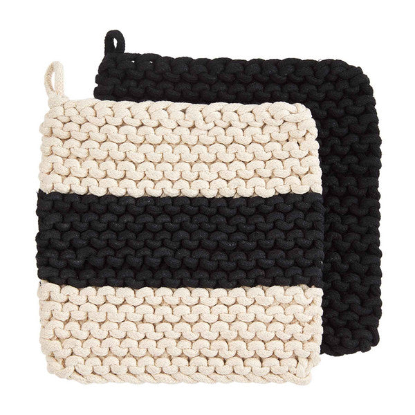 One Stripe Crochet Holder Pot Set