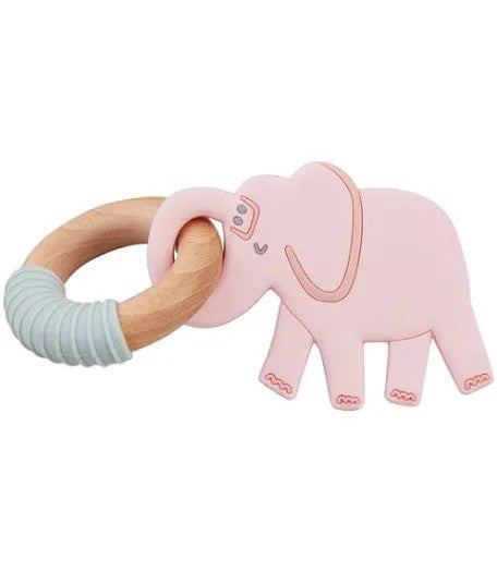 Elephant Ring Teether, Pink