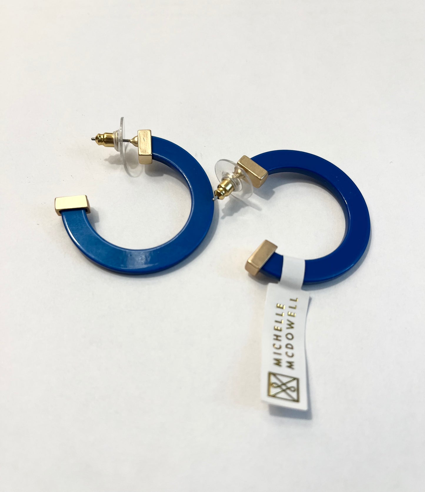 Classic Acrylic Hoops Large Royal Blue