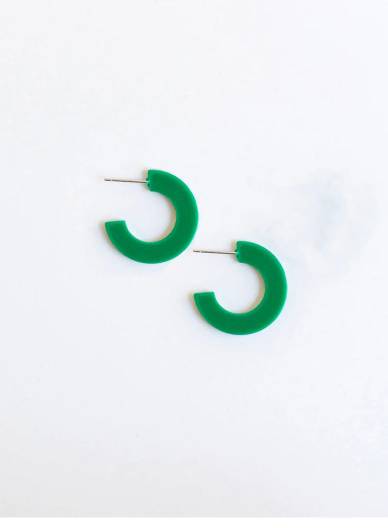 Classic Acrylic Hoops Small Pine