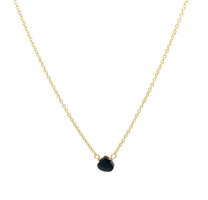 Semi Precious Stone Necklace, Black Agate