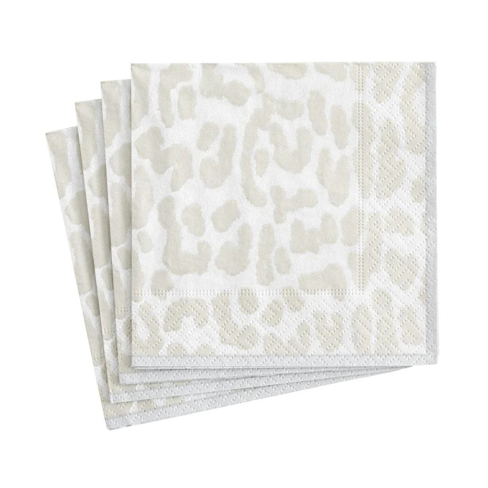 Paper Cocktail Napkins, Zanzibar Silver