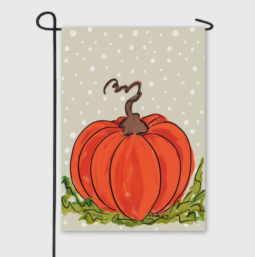 Garden Flag, Classic Long Stem Pumpkin