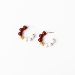 Earrings Kelly, Crimson & White S