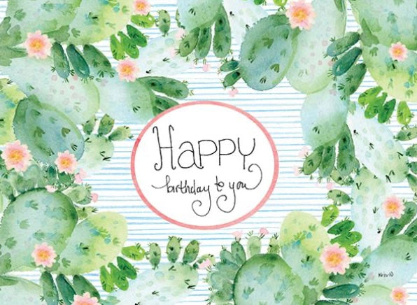 Card, Cactus Flower Birthday WBC440