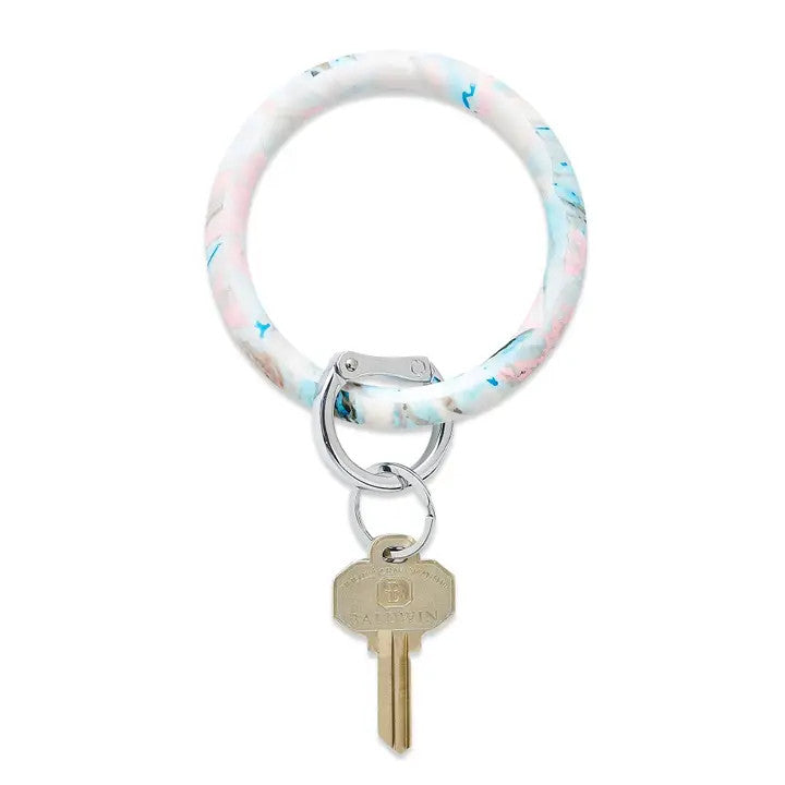 Big O Key Ring, Silicone Pastel Marble