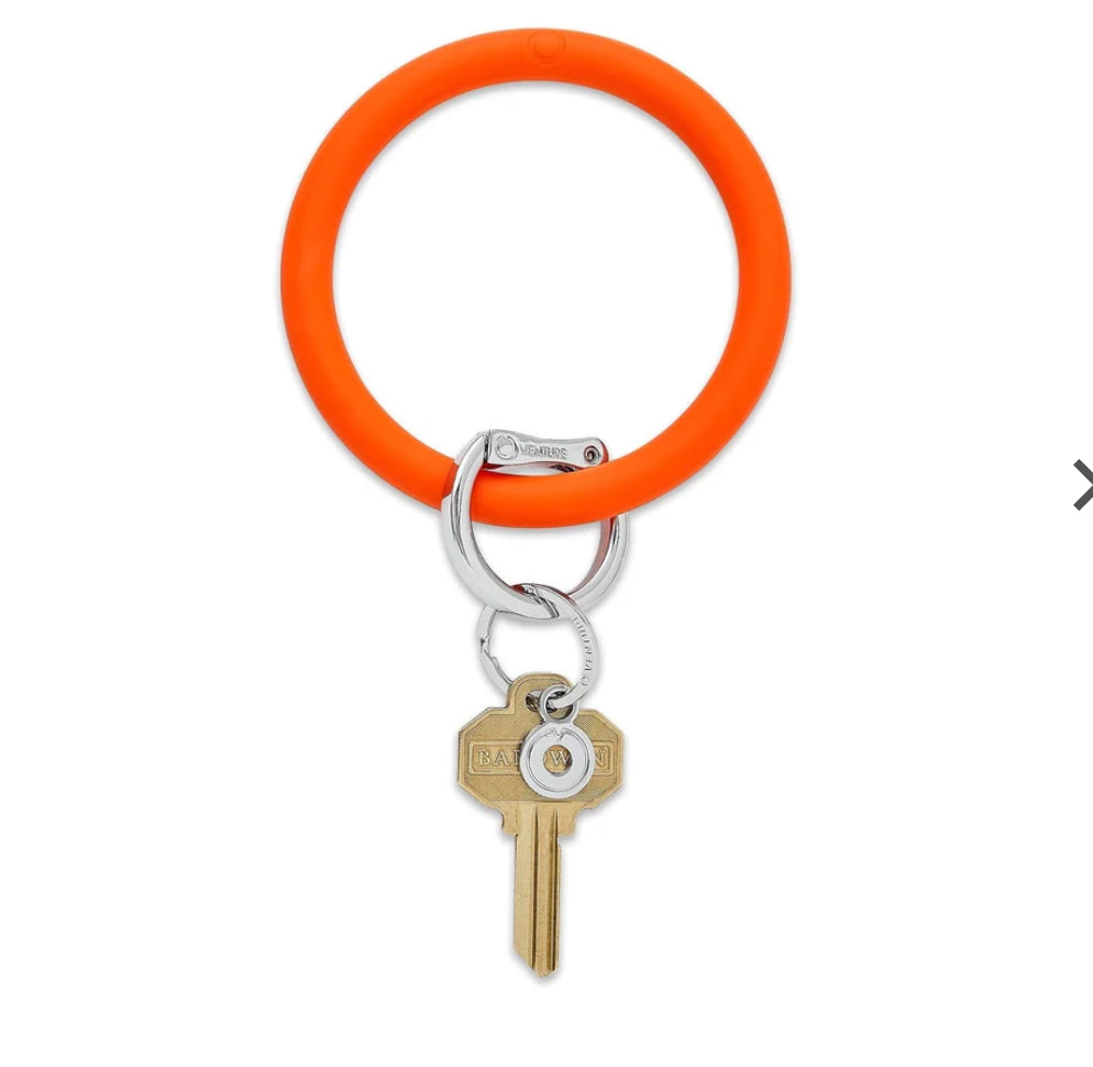Big O Key Ring, Silicone Orange Crush