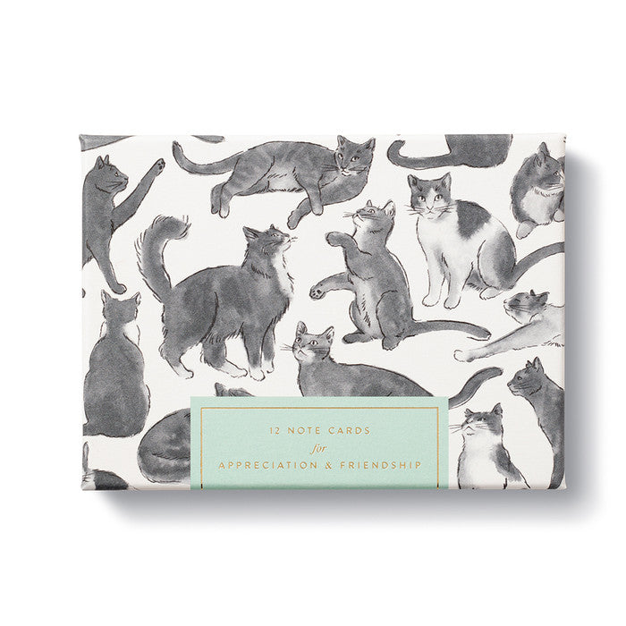 Cat Boxed Notecard Set, Appreciation & Friendship