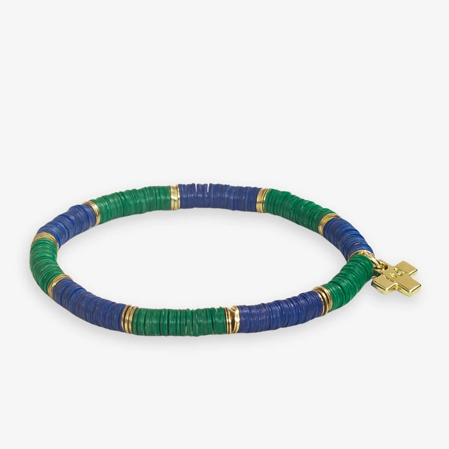 Grace Two Color Block Bracelet Kelly Green/Lapis