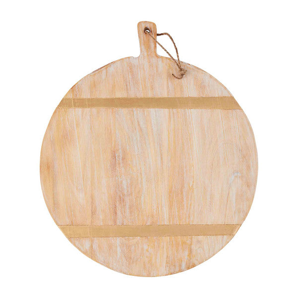 Round Gold Strapped Board