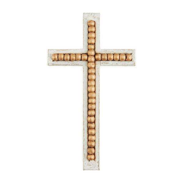 Gold Beaded Cross Sitter, Large