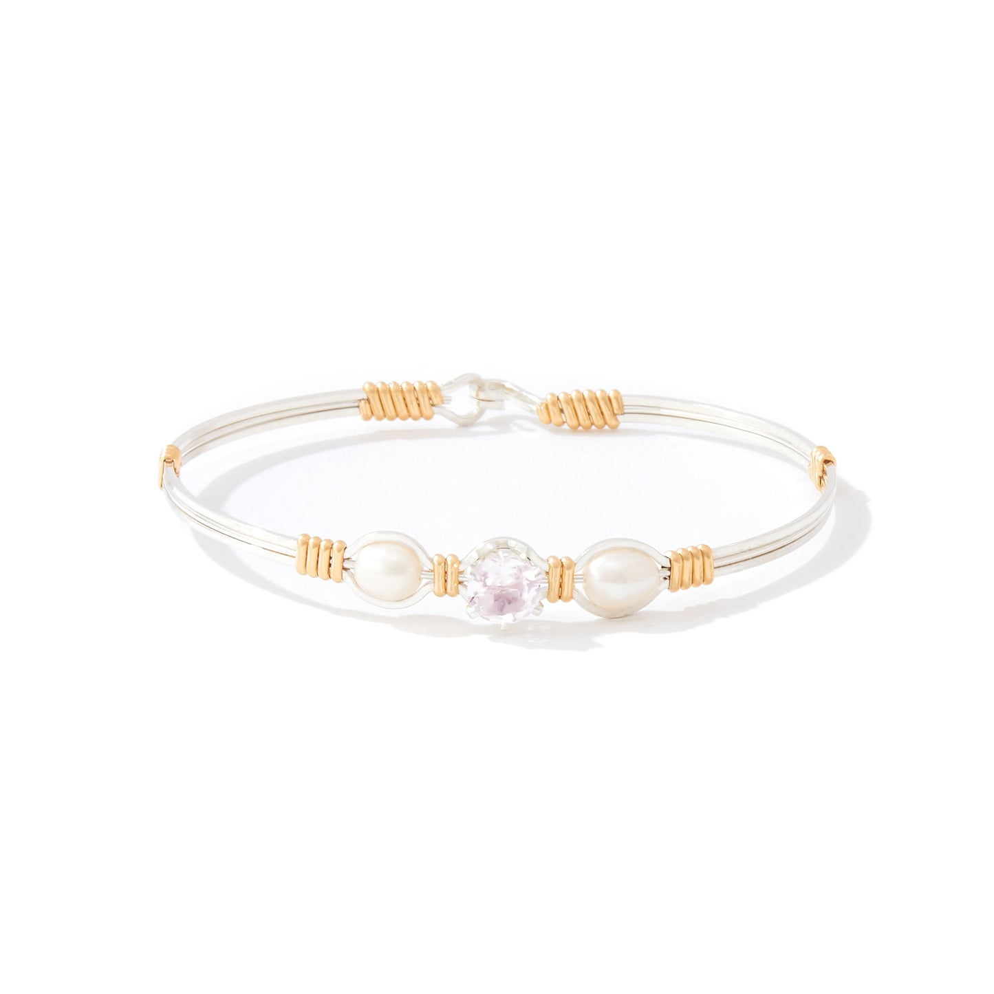Puppy Love Bracelet Silver/Gold Wraps - Pink CZ