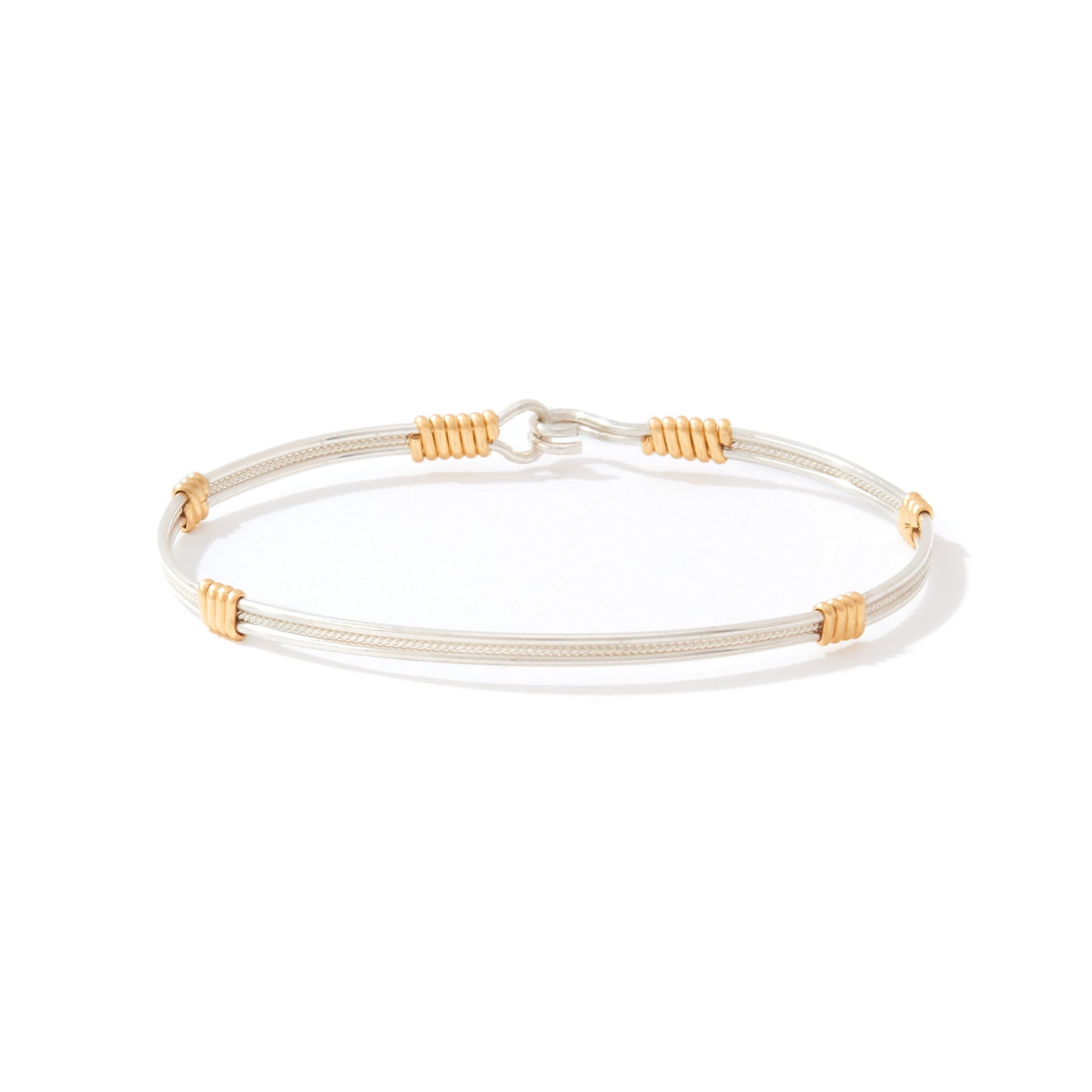 Be Kind Bracelet, Silver with Gold Straps