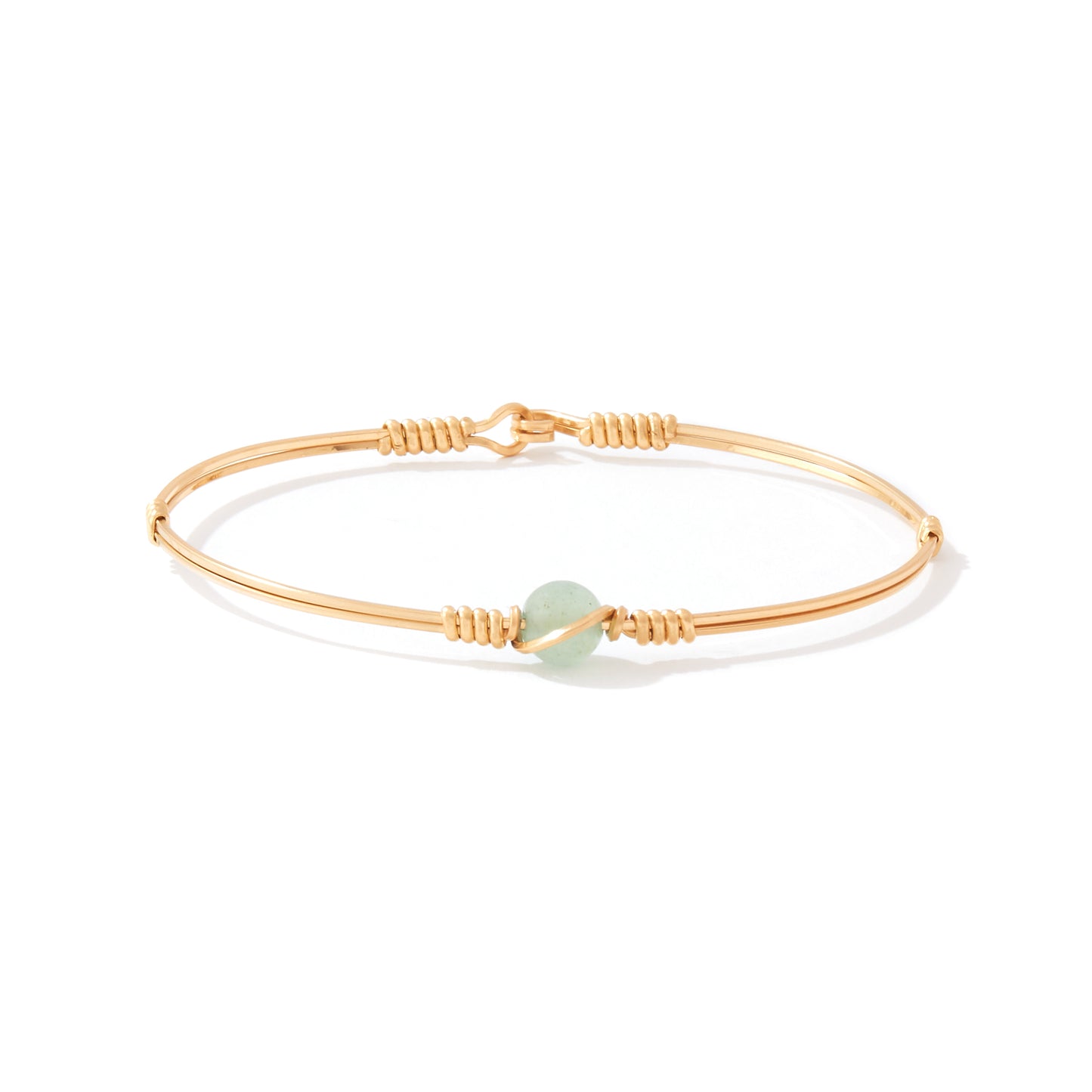 Breathe Bracelet Gold - Aventurine Stone