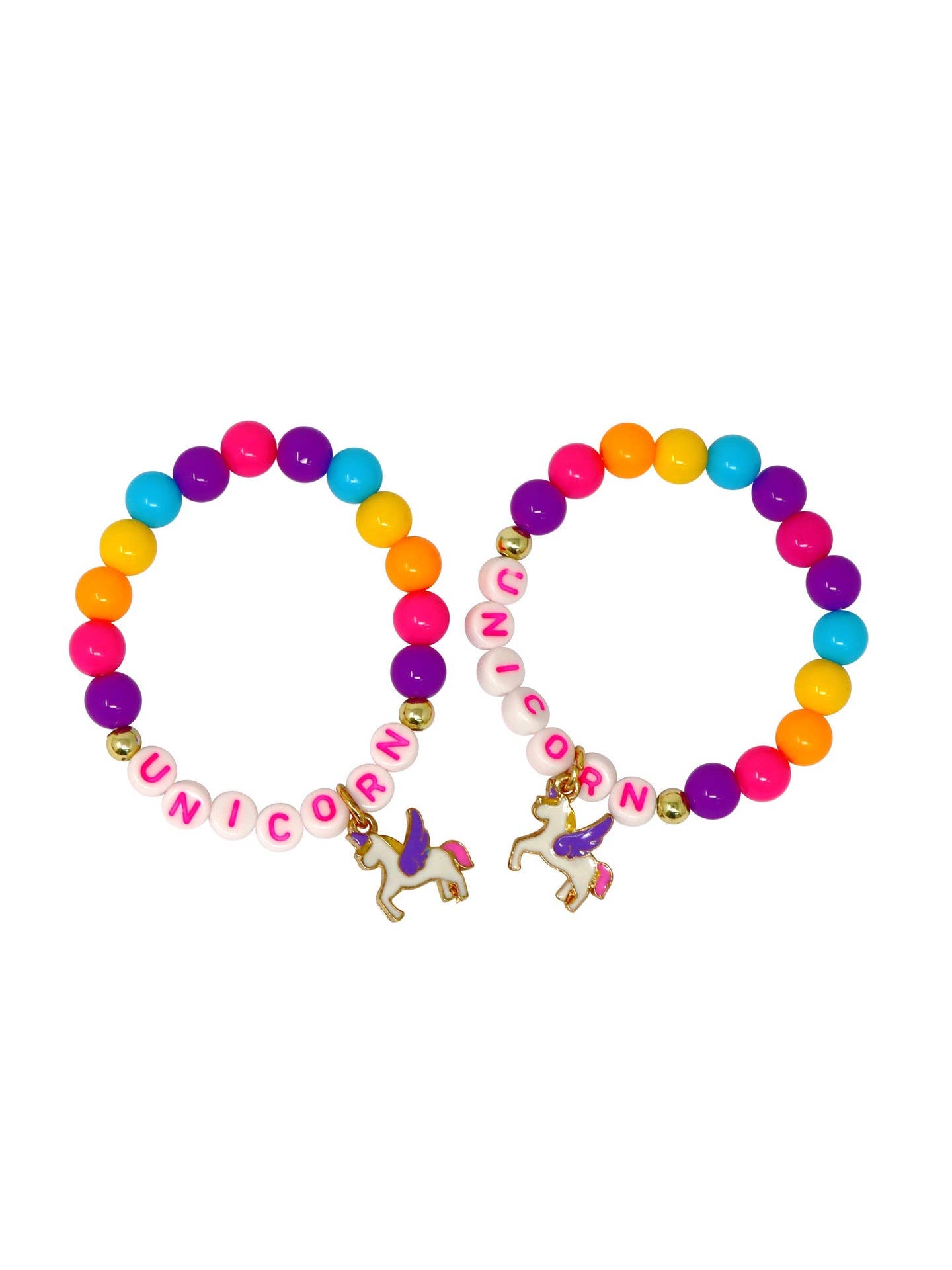 BFF Unicorn Rainbow Pearl Bracelet