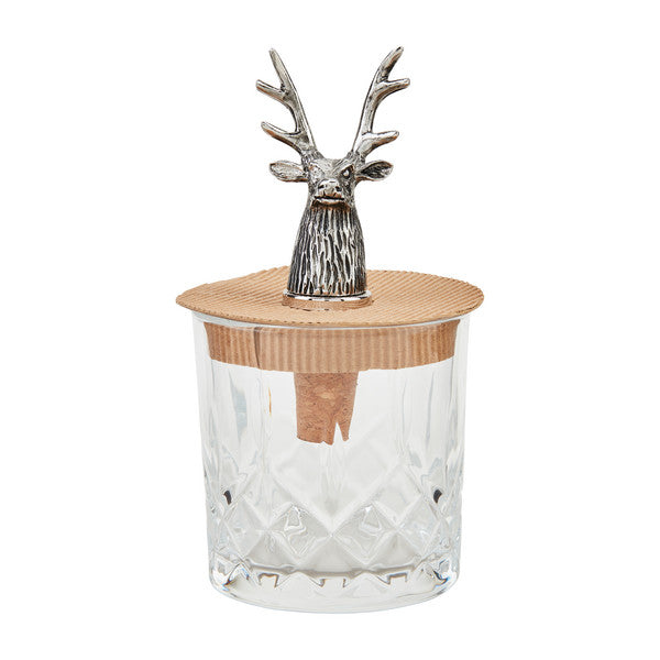 Tall Antler Stopper & Rocks Glass