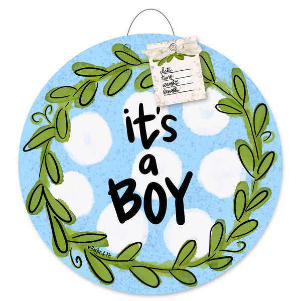 Door Hanger with Tag, It's a Boy