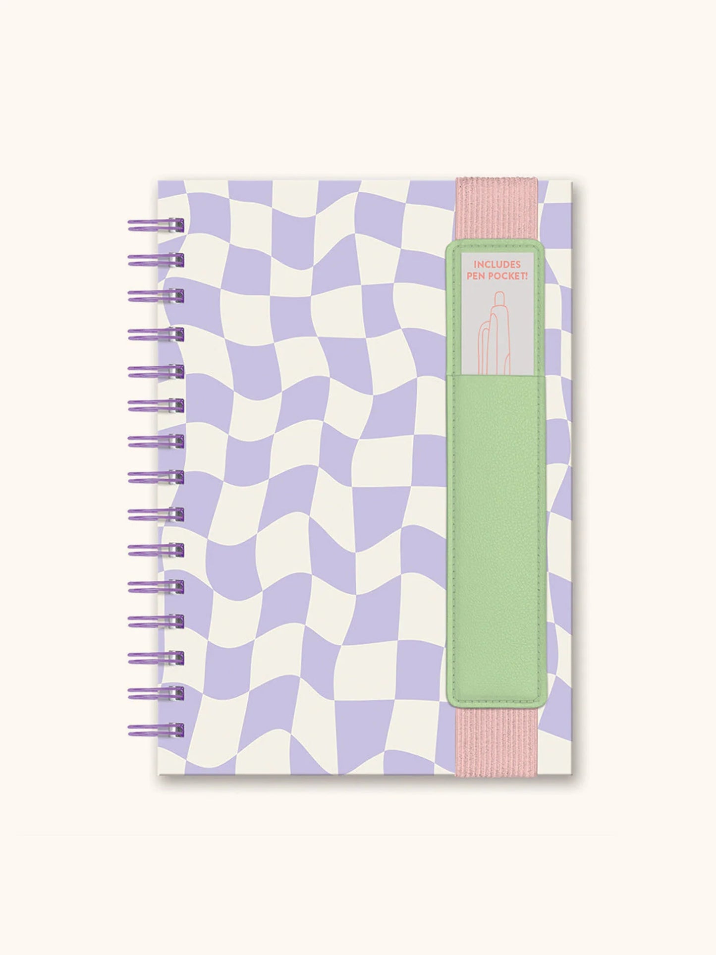 Mirage of Thoughts Purple Notebook with Pen Pocket