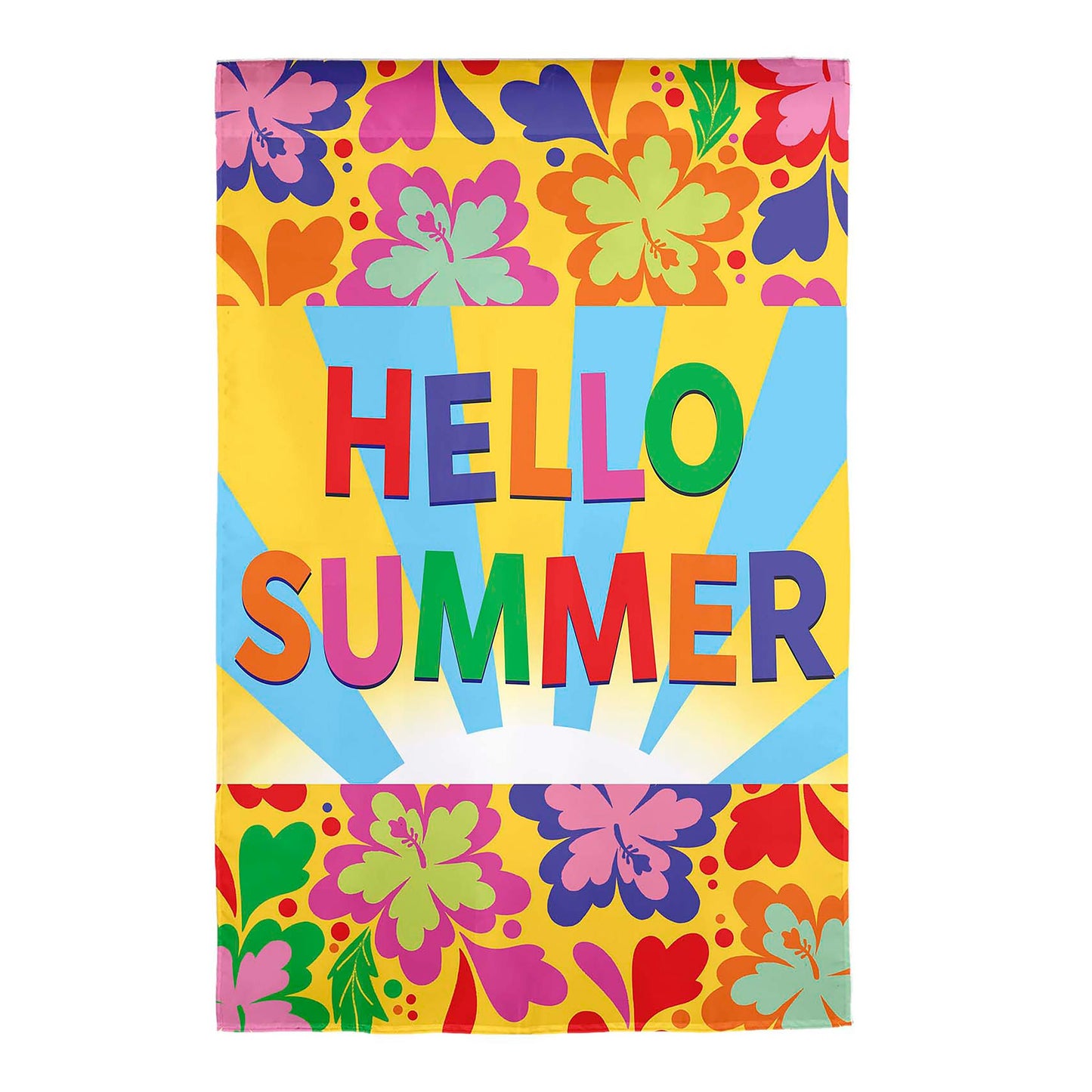 Tropical Hello Summer Suede Garden Flag