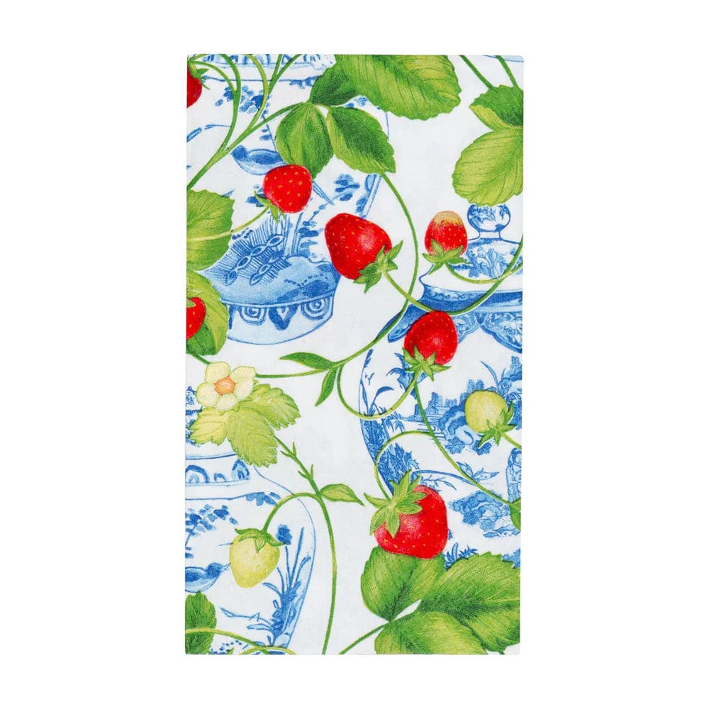 Guest Towel Napkins, Strawberries and Cream