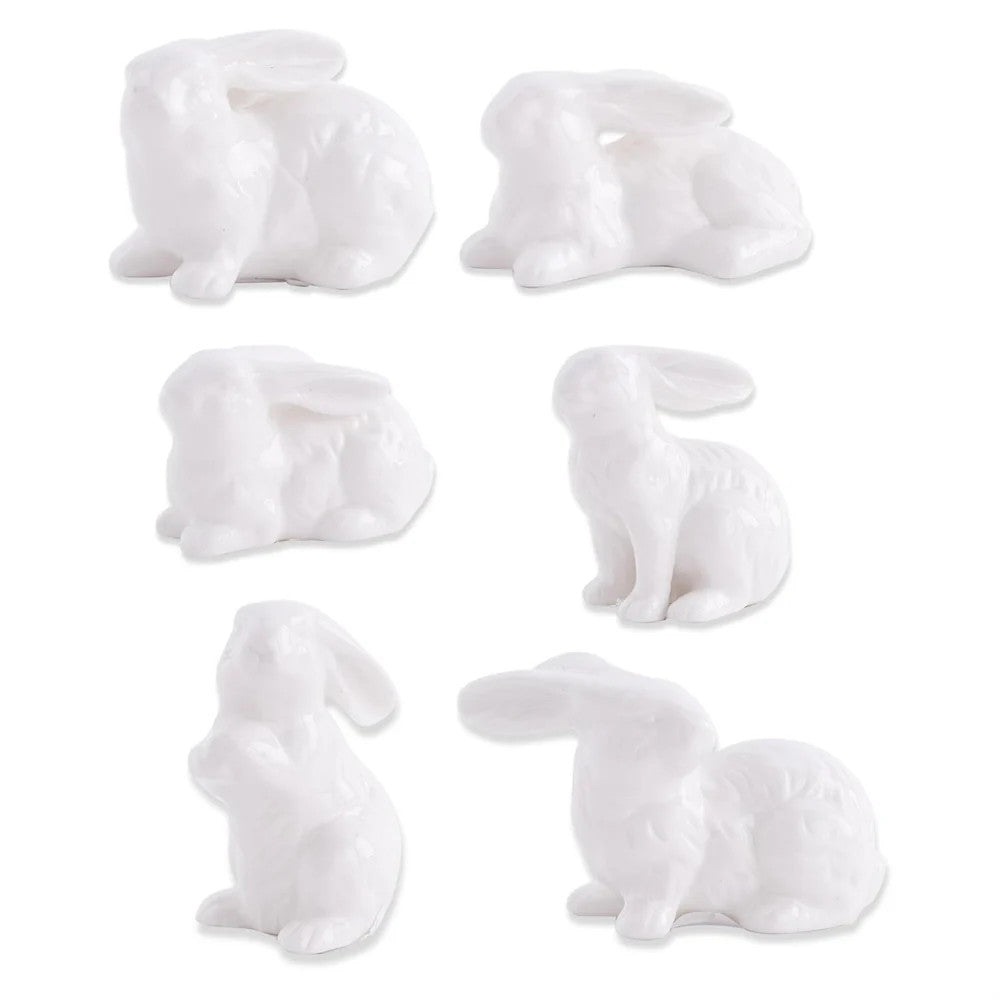 2.75 Inch Assorted White Porcelain Bunnies