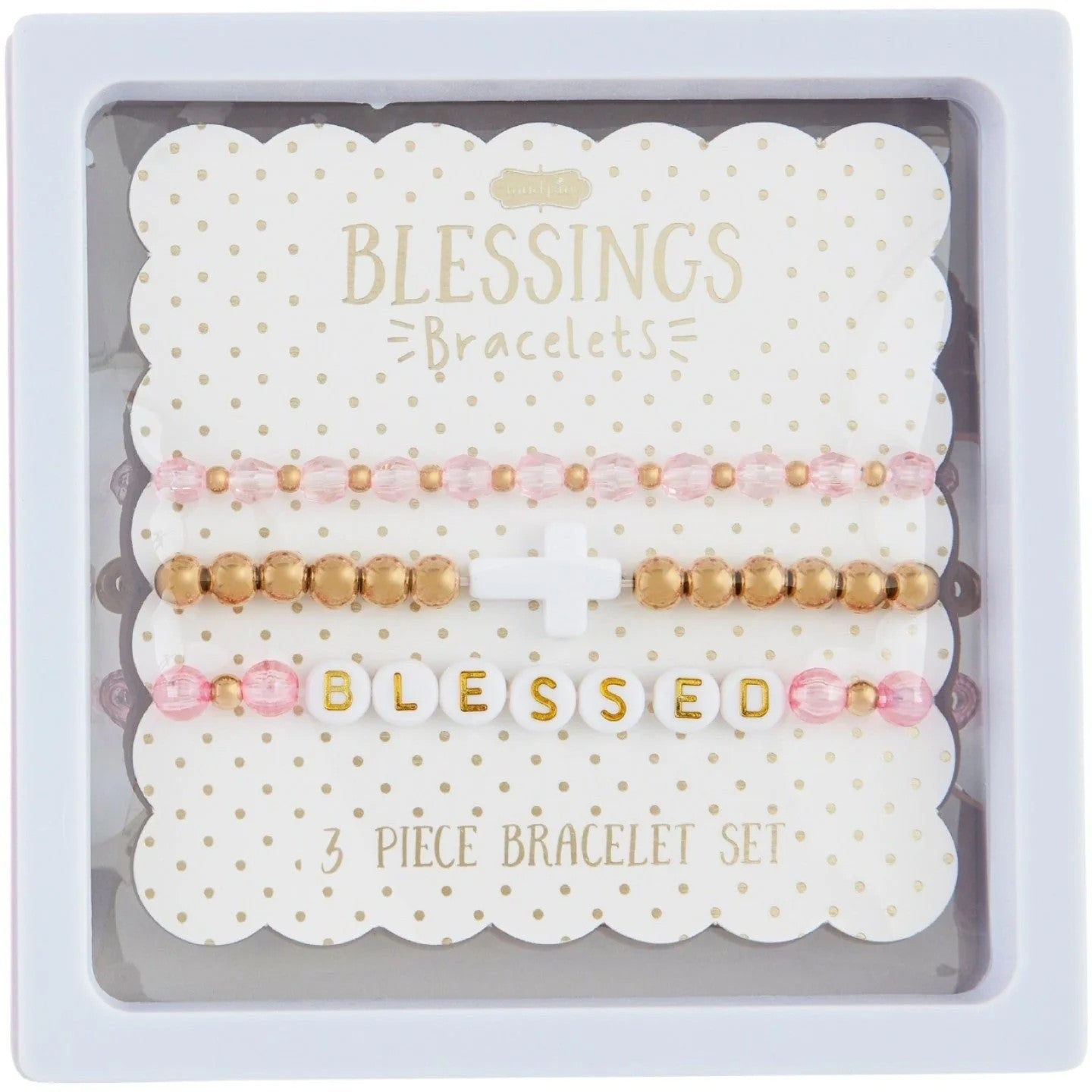 Purple Cross-Blessed Beaded Bracelets