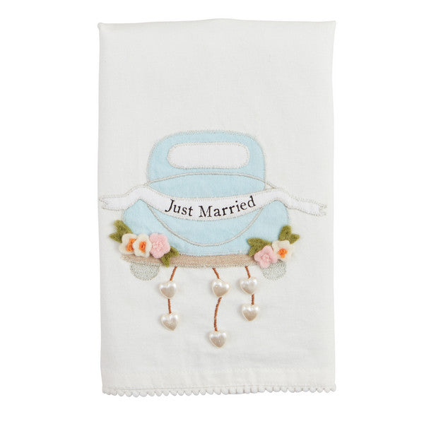 Just Married Wedding Tea Towel