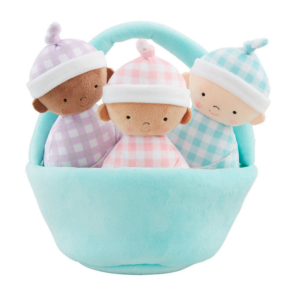 Plush, Basket of Baby Dolls