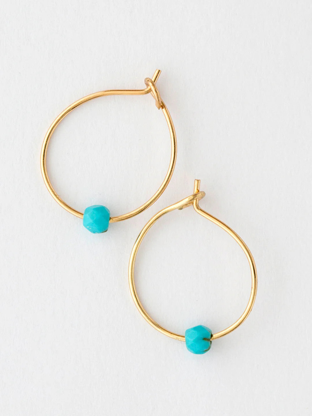 Tiny Hoop Earring Turquoise