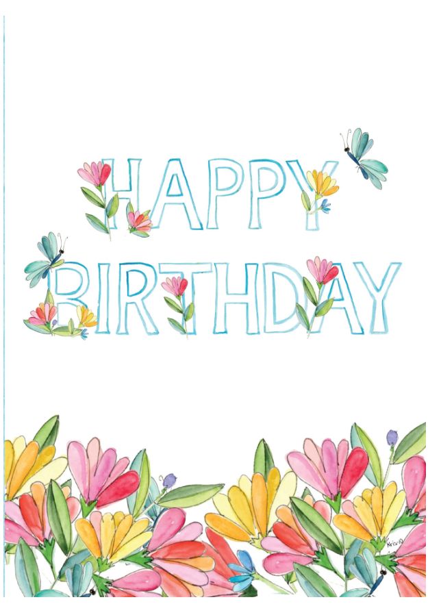 Card, Butterfly Garden Birthday BC519
