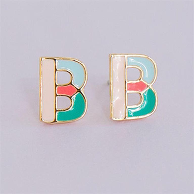 Olivia Initial Earrings B