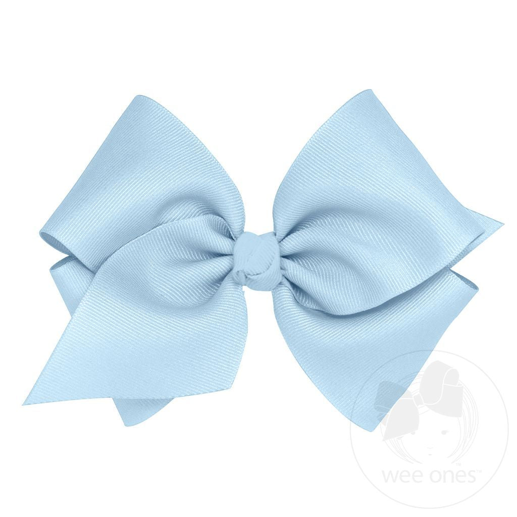 Mini King Grosgrain Bow, Millennium Blue