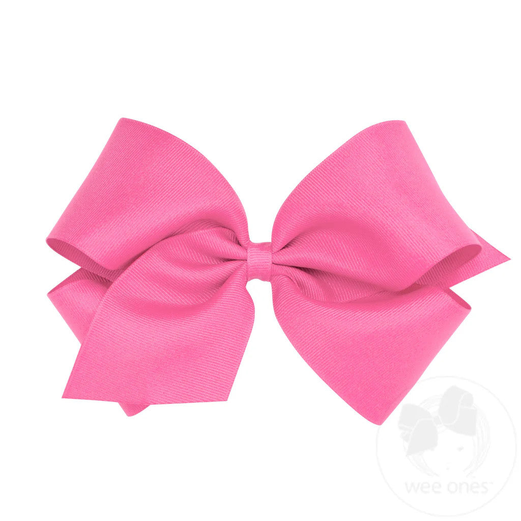 King Grosgrain Bow, Hot Pink