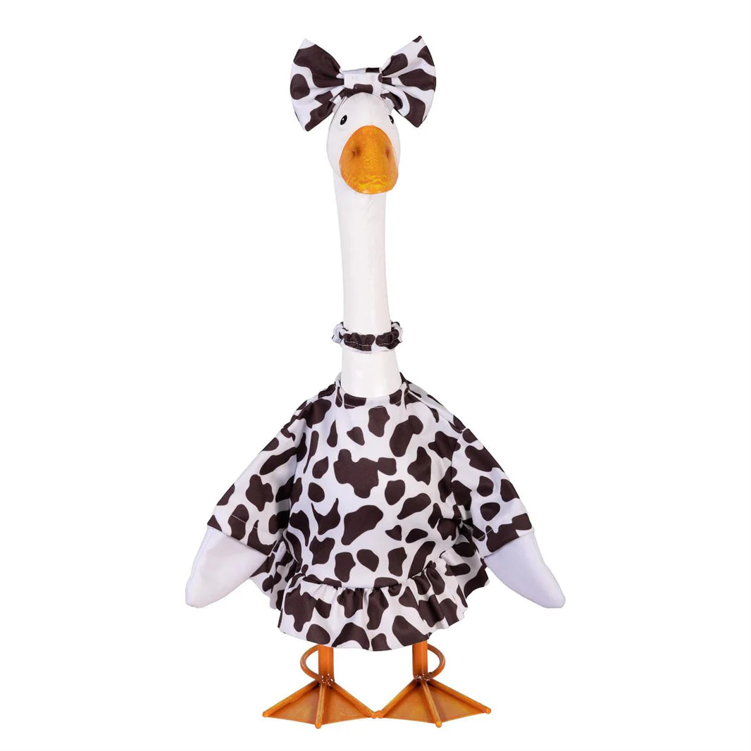 Porch Goose Outfit, Cow Print Gown
