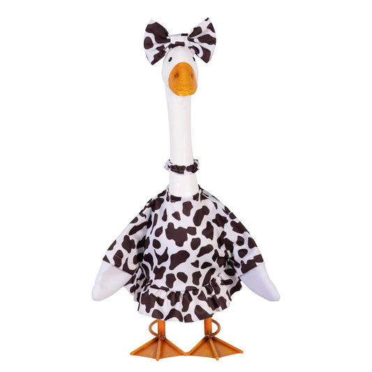 Porch Goose Outfit, Cow Print Gown